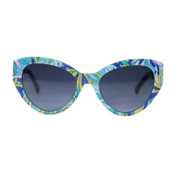 kate spade Paisleigh Blue Patterned Cat-Eye Sunglasses with Gradient Lenses KATE SPADE PAISLEIGH/S S6F9O BLUE WHITE FLORAL Sunglasses  main image 4